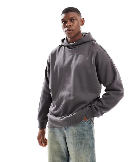 Threadbare Gray Oversized Hoodie for men