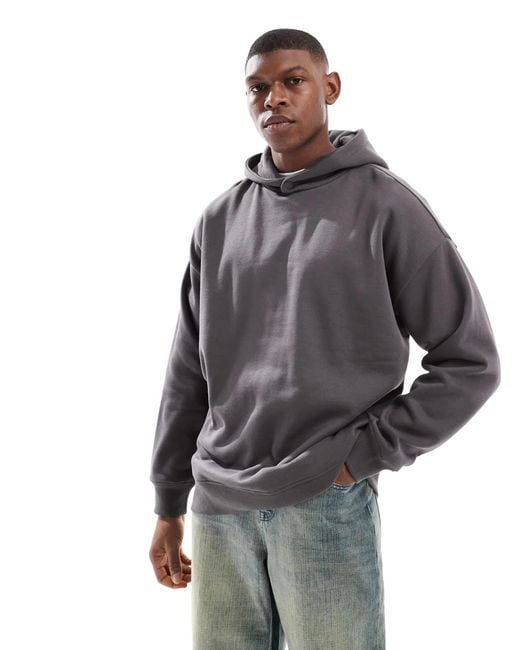 Sweat à capuche oversize - anthracite Threadbare pour homme en coloris Gray