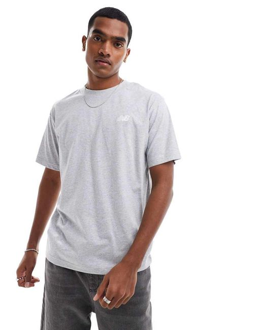 New Balance White New Balanace Small Logo T-shirt for men