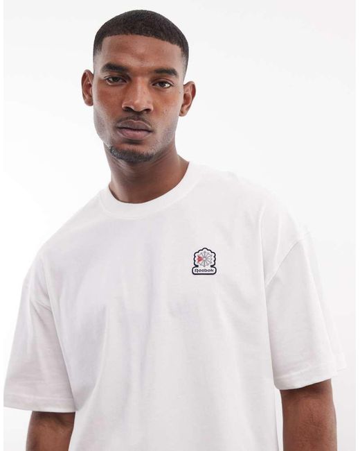 Reebok White Patch Logo T-shirt for men