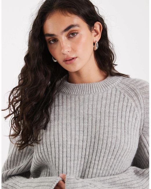 Pull ras ASOS en coloris Gray