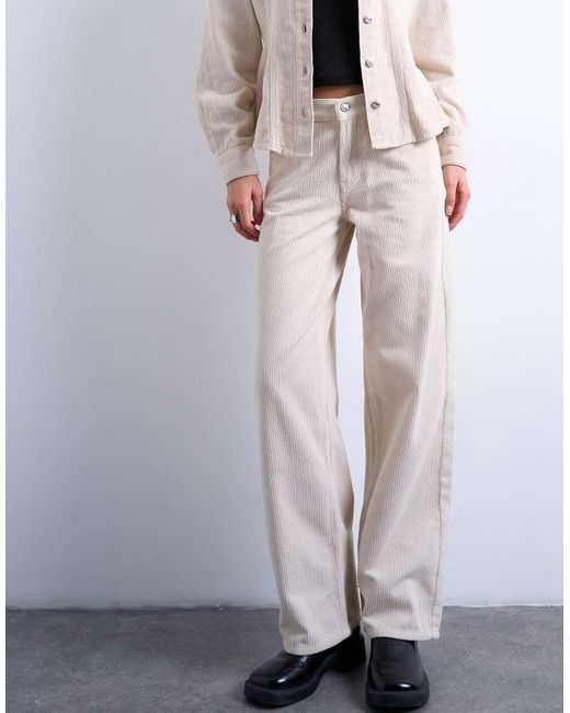 TOPSHOP White Cinch Low Rise Jean