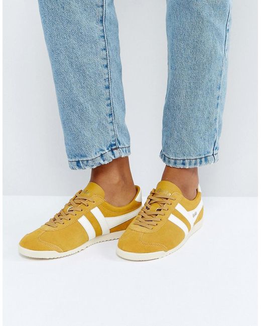 Gola Yellow Bullet Suede Sneakers In Mustard