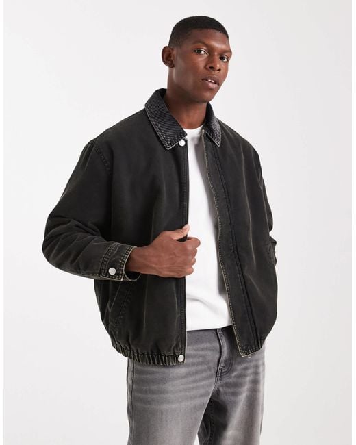 HOT Harrington Jacket Asos Mens Borg Jacket ASOS Harrington