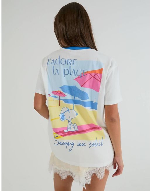 Skinnydip London White Peanuts I Love The Beach T-Shirt