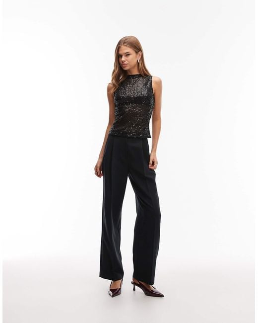 ASOS Blue – pailletten-tanktop