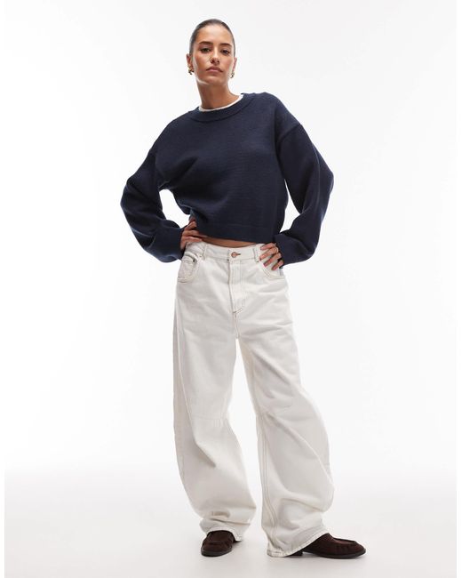 ASOS Blue – flauschiger strickpullover
