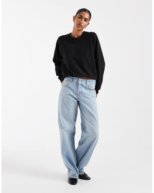 Gap Black Crew Neck Logo Sweatshirt