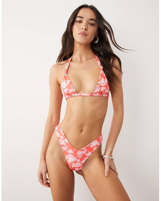 Kulani Kinis Brown Island Punch Halterneck Bikini Top