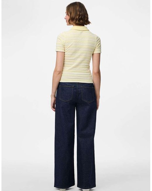 Pieces Poloshirt in het White