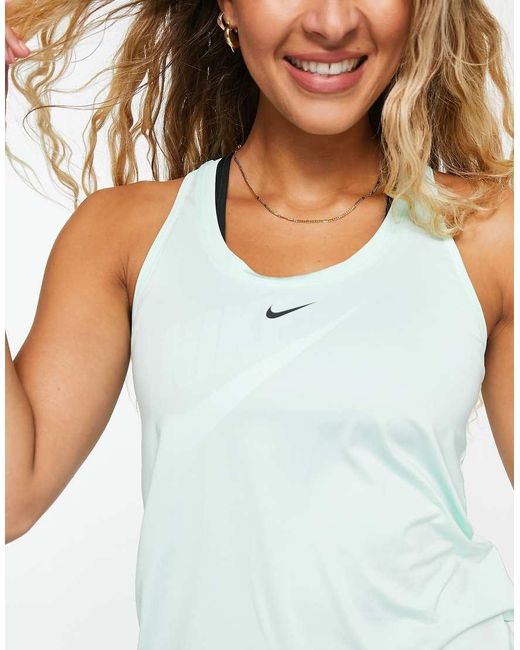 Nike White Nike One Training Dri-fit Slim Vest Top