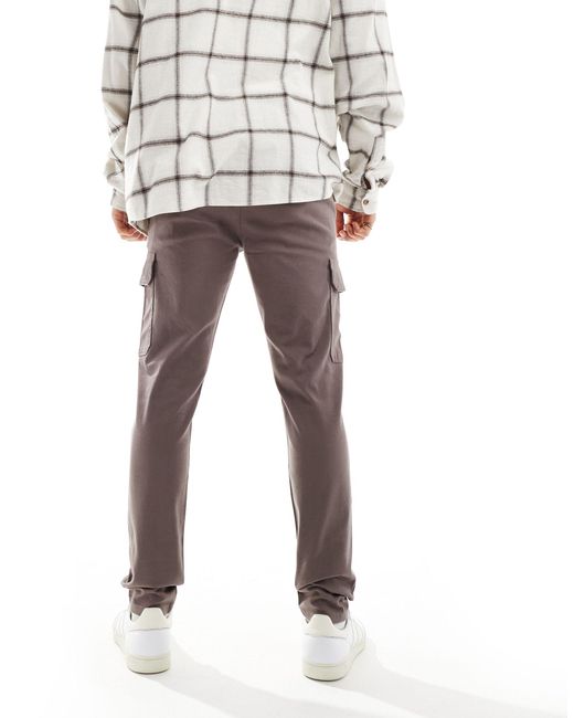Asos - pantaloni cargo skinny marroni di ASOS in Gray da Uomo