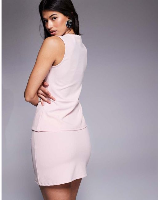 Minifalda De (Parte De Un Conjunto) ASOS de color Pink