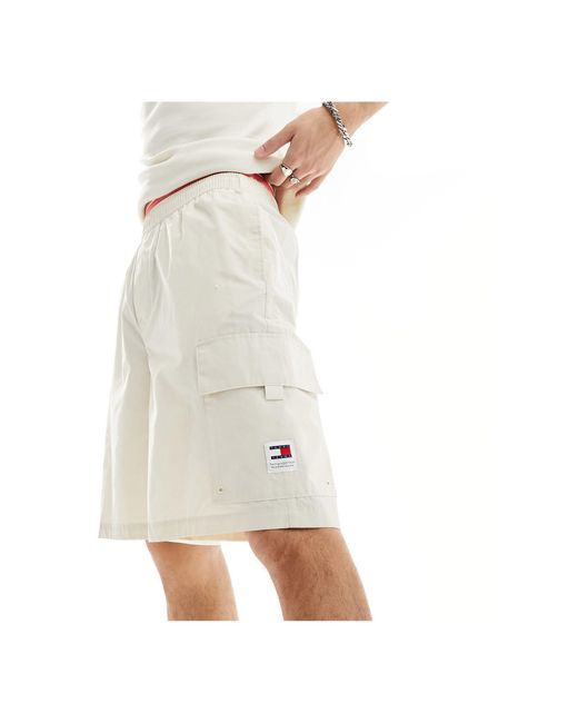 Pantalones cortos blanco hueso utilitarios aiden Tommy Hilfiger de hombre de color White