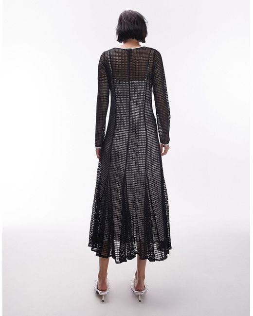 TOPSHOP Multicolor Netted Lace Full Skirt Maxi Dress