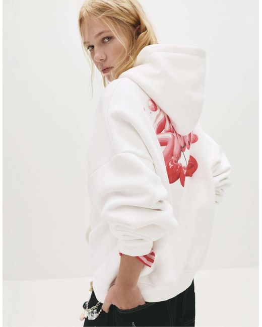 Pull&Bear White – kapuzenpullover