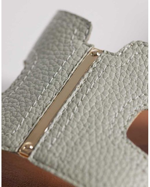 New Look White Metal Bar Detail Sandal