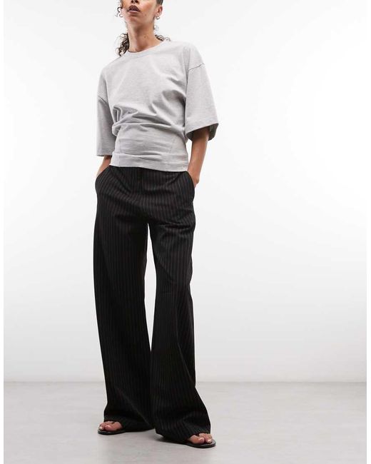Weekday Gray Wide Leg Tailored Pants