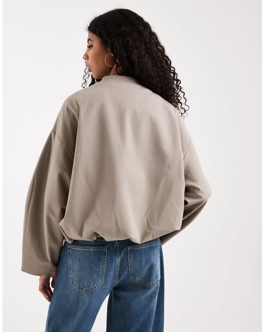 Bomber ajusté - camel ASOS en coloris Blue