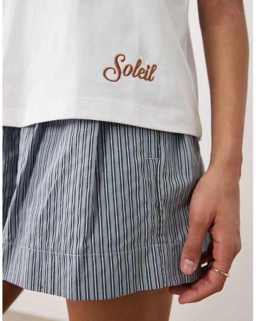 ASOS White Oversized T-shirt With Embroidery Details