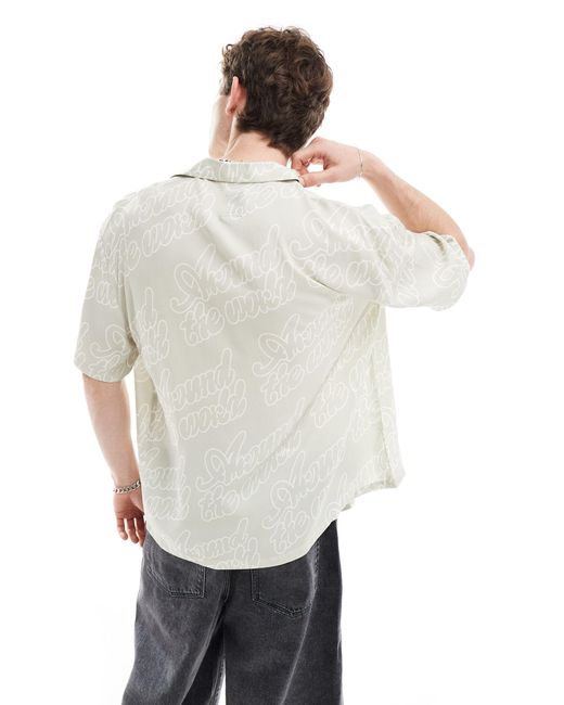 Madi - camicia a maniche corte comoda con grafica di Dr. Denim in Natural da Uomo