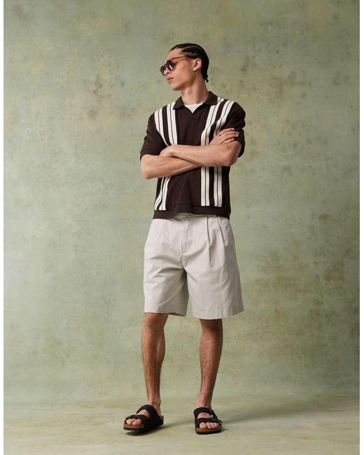 Pantalones Cortos Grises De Estilo Bermuda De Hollister de hombre de color Green