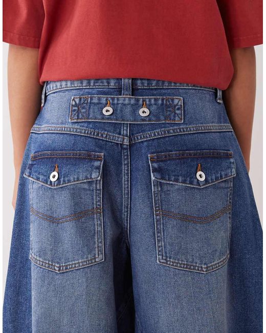 Collusion Blue X006 Xl Balloon Low Rise Jeans