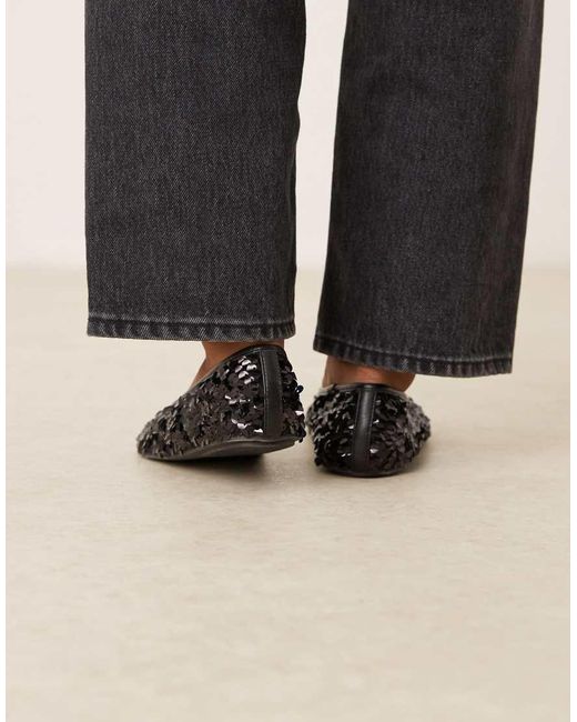 ASOS Black Lucid Sequin Ballet Flats
