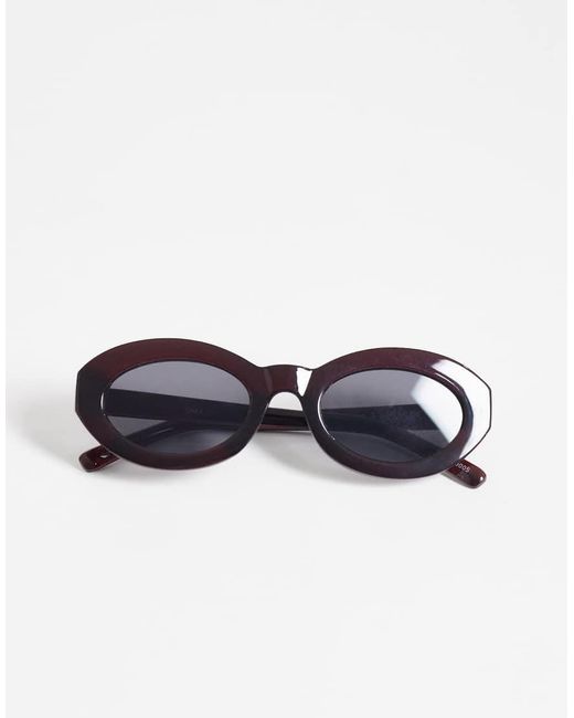 ONLY Red Oval Sunglasses