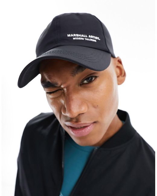 Marshall Artist Black Nylon Ripstock Cap for men