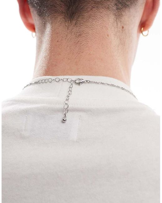 ASOS Ketting Met St. Christopher-Hanger in het Metallic voor heren