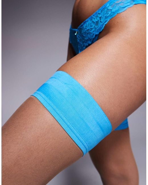 Ann Summers Blue Plain Top Hold Ups