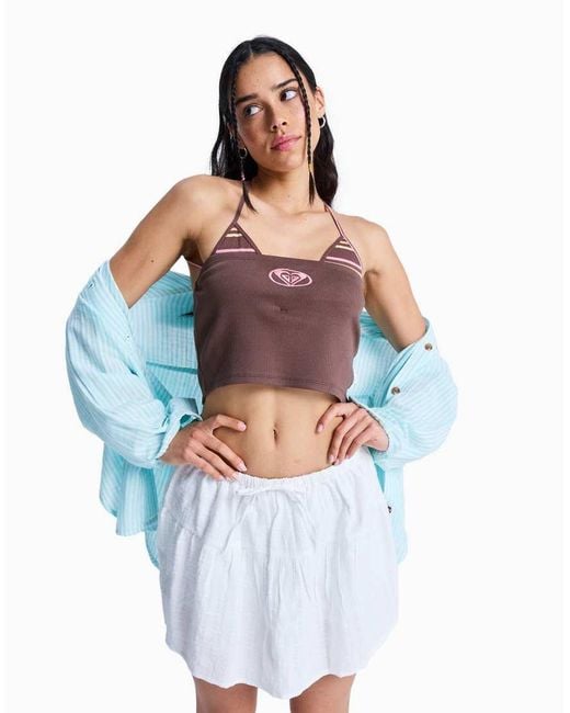 Roxy Blue Sunset Drive Halter Top