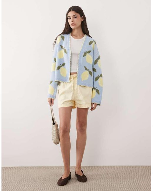 Miss Selfridge Blue Edge To Edge Cardigan