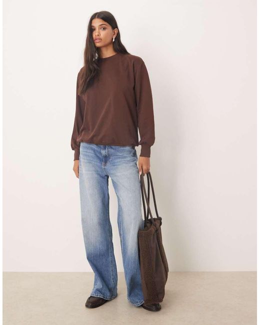 Glamorous Brown Oversized Sweatshirt