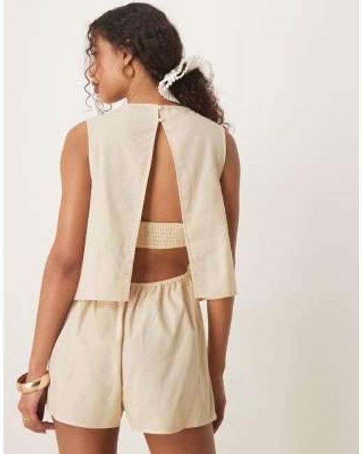 ASOS Natural – zweilagiger playsuit