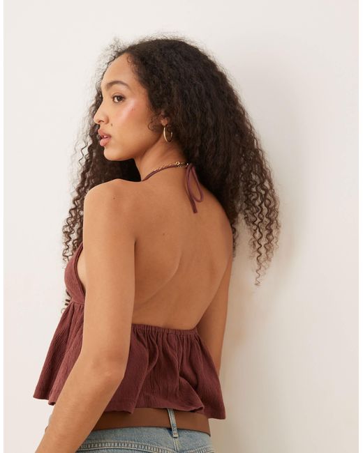 ASOS Red Crinkle Cami Top