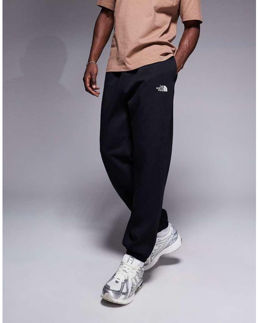 The North Face Black Essential Logo Oversized Joggers for men