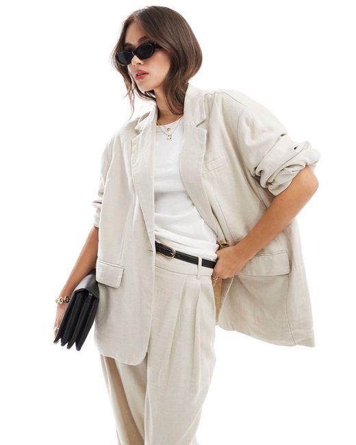 Vero Moda White Aware Oversized Tailored Blazer Co-ord