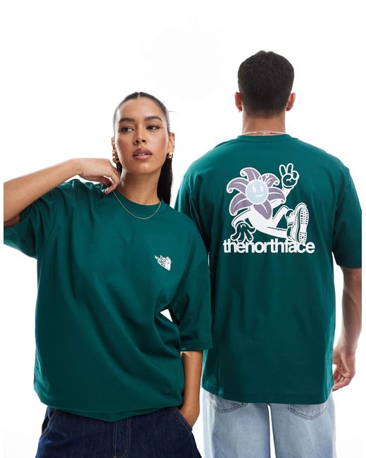 The North Face Green Blossom Backprint Oversized T-Shirt