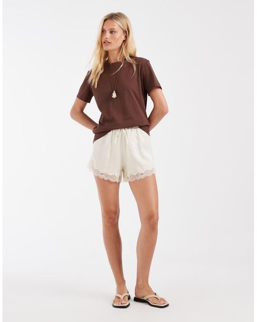 & Other Stories Brown Relaxed Short Sleeve T-shirt