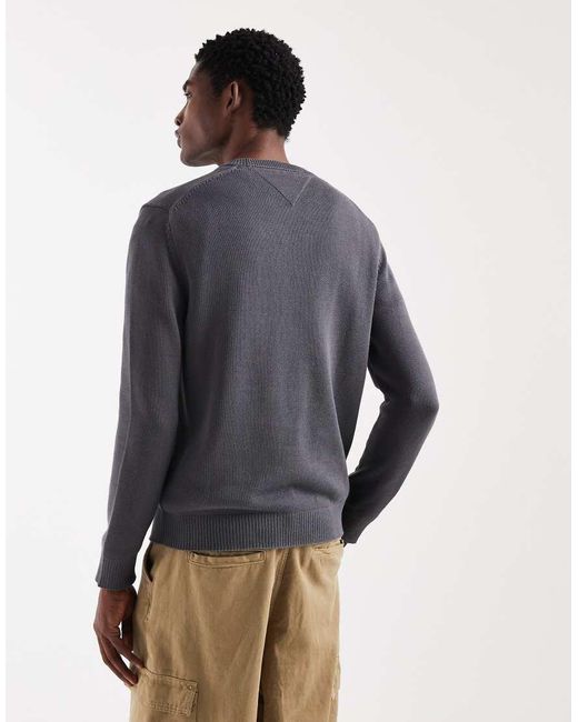 Tommy Hilfiger Gray Chest Logo Slim Jumper for men