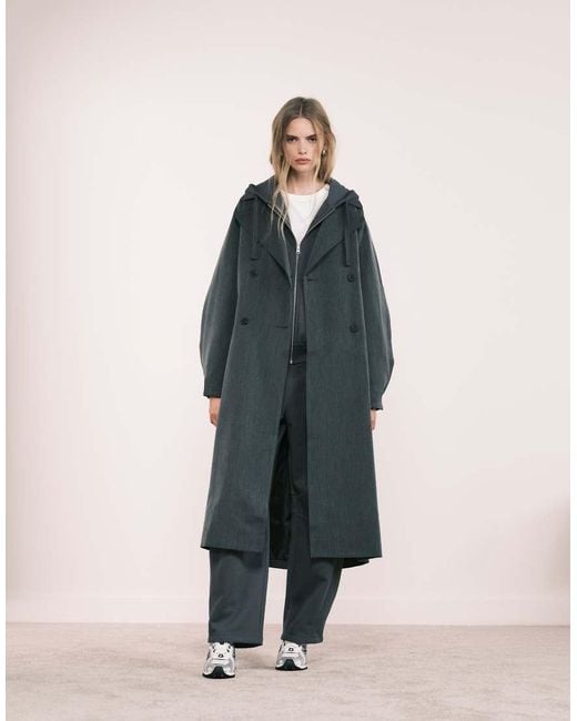 ASOS Blue Soft Tailored Trench