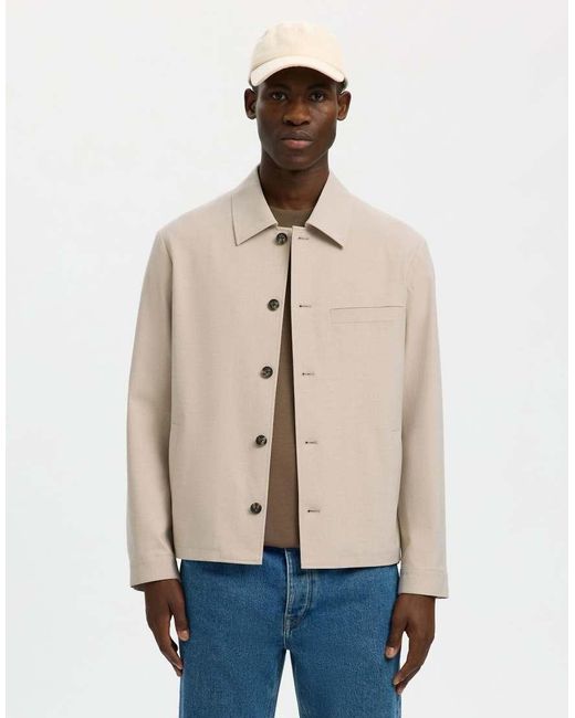 SELECTED Natural Overshirt for men
