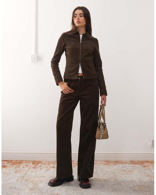 Weekday Black Co-ord Corduroy Fitted Jacket