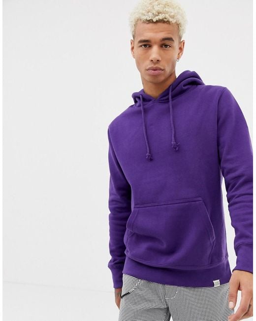 Pull&Bear Hoodie In Purple for men