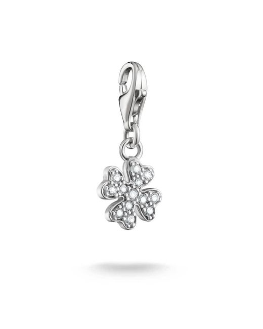 Thomas Sabo White Charm Pendant Cloverleaf