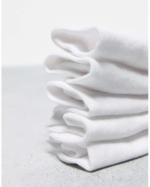 ASOS White 5 Pack Trainer Socks