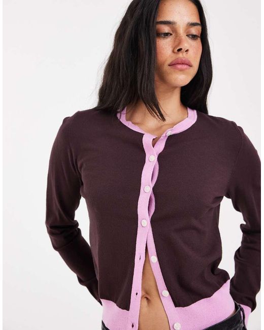 ONLY Enkel Contrast Vest in het Purple