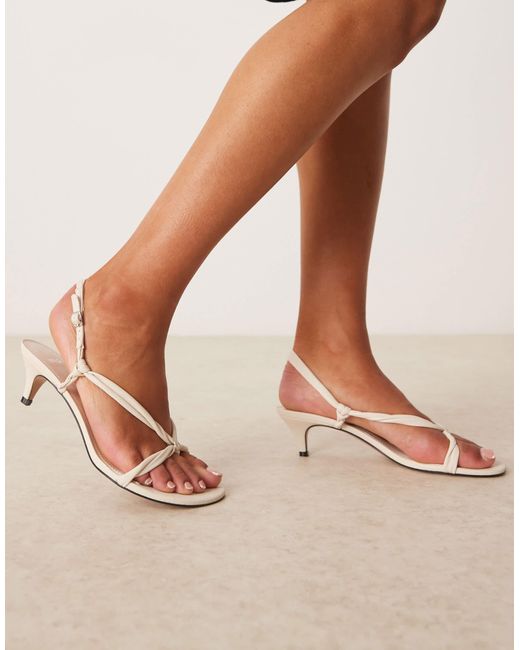 Mango Natural Twisted Strap Detail Sandals